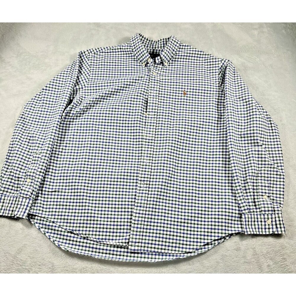 Ralph Lauren Blue Label Classic Fit Men's XL Check Button Down Shirt Long Sleeve